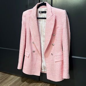 Pink zara blazer
